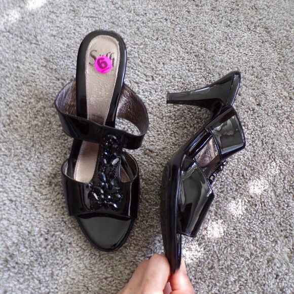 Sofft black leather Kitten heels 8 - Picture 2 of 8